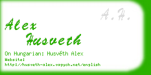 alex husveth business card